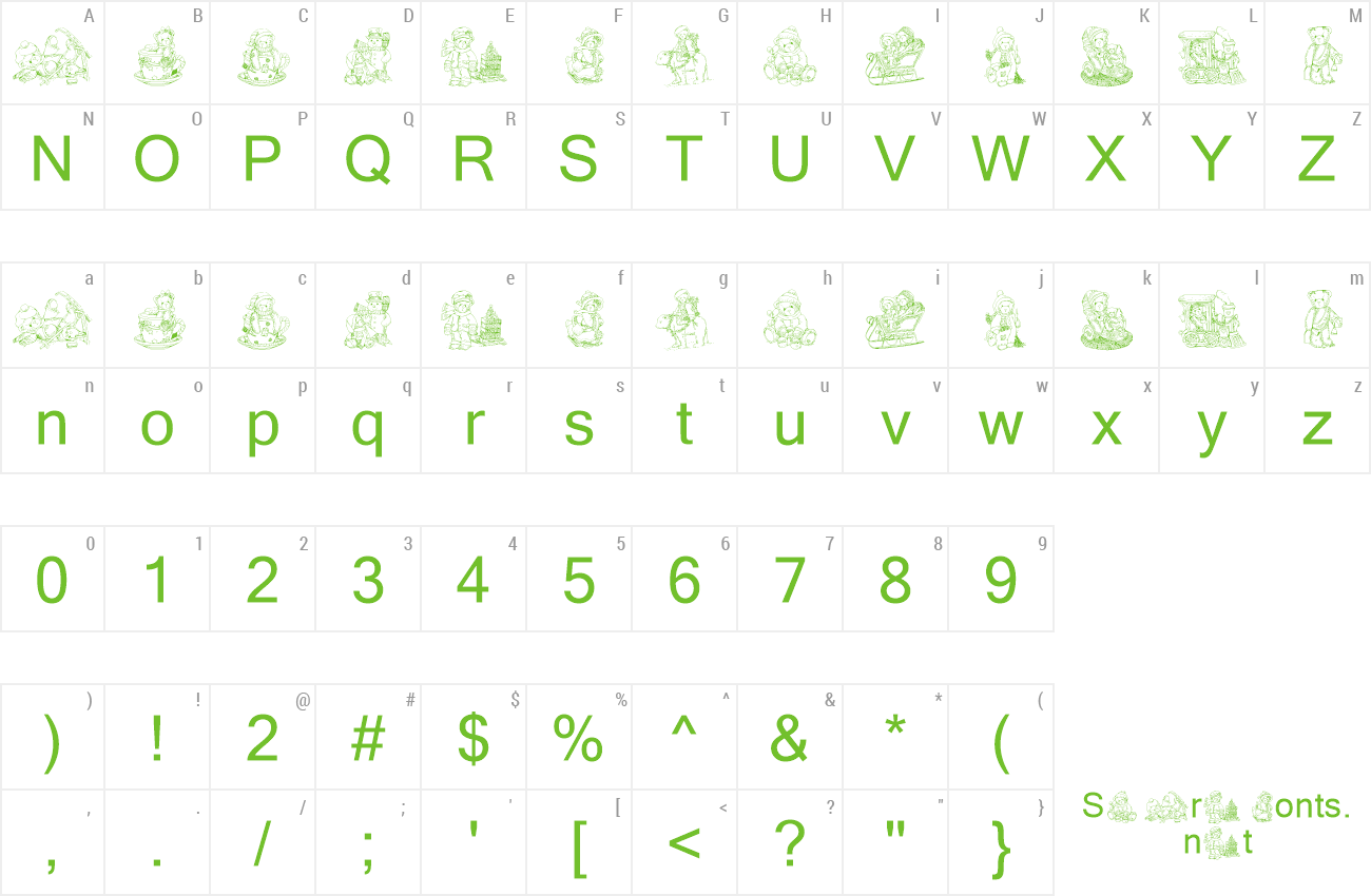 Font KR Holiday Teddies Three preview